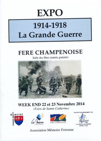 2014 - Le centenaire de la bataille de la Marne (salle des fêtes le 22 et 23 novembre 2014)